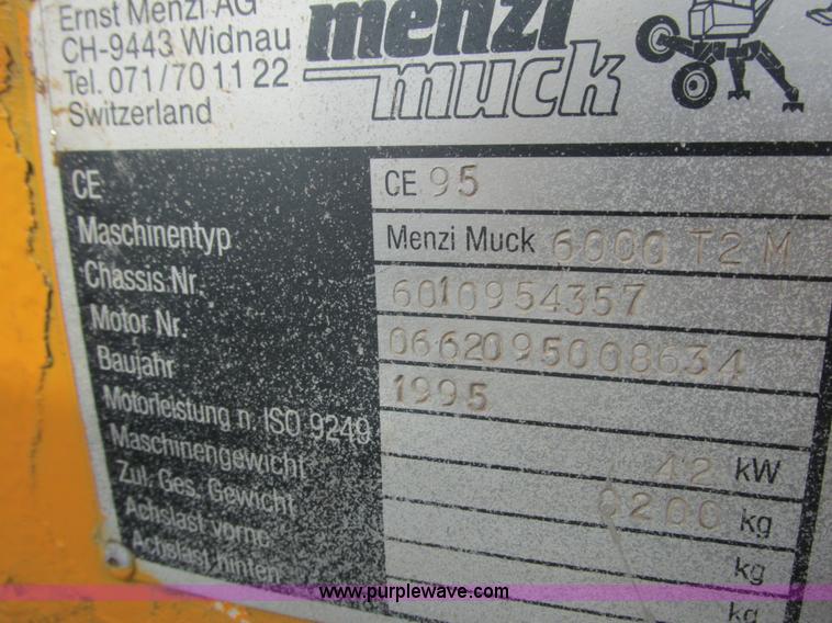 image for item I3831 1995 Menzi Muck 6000T2M excavator