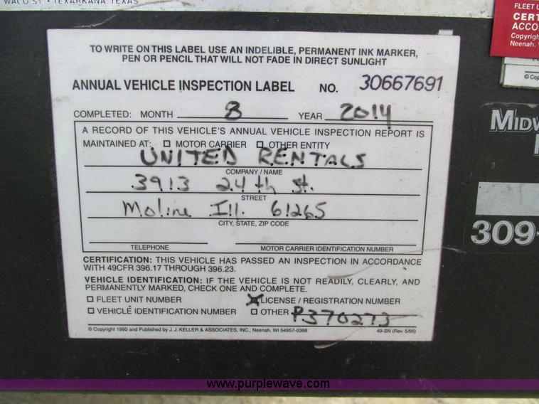 image for item I4124 2007 Ledwell LW48-HT2-10-PB hydratail trailer