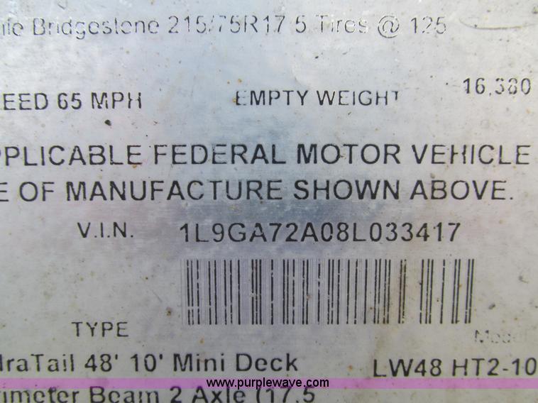 image for item I4124 2007 Ledwell LW48-HT2-10-PB hydratail trailer