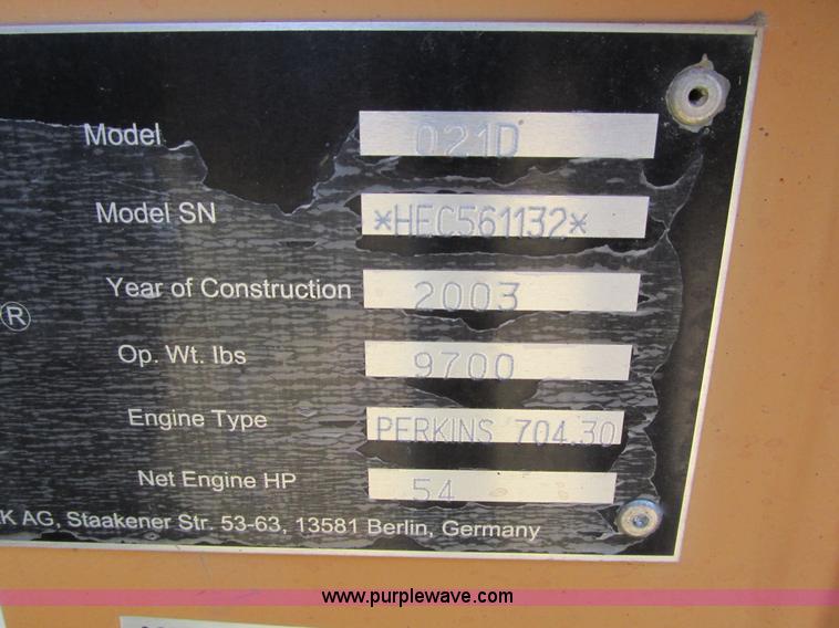 image for item I4130 2003 Case 21D articulated compact wheel loader