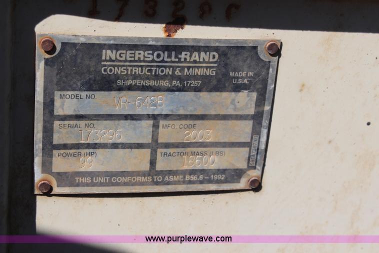 image for item I5791 2003 Ingersoll Rand VR642B telehandler