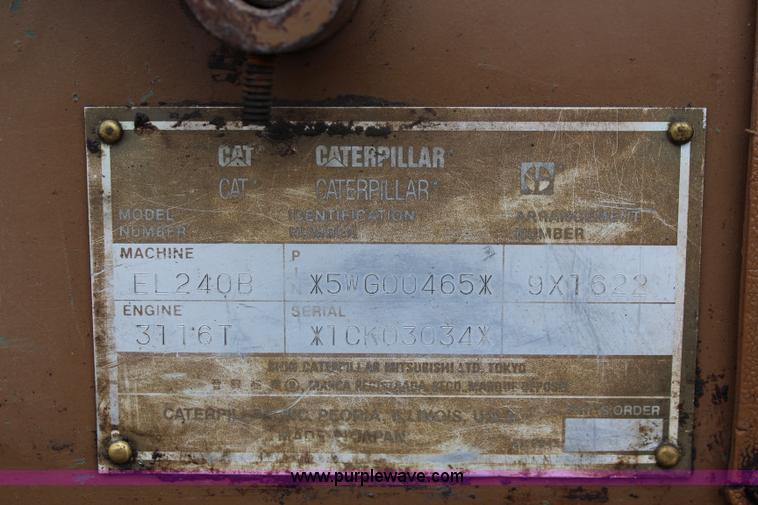 image for item I5792 1992 Caterpillar EL240B excavator