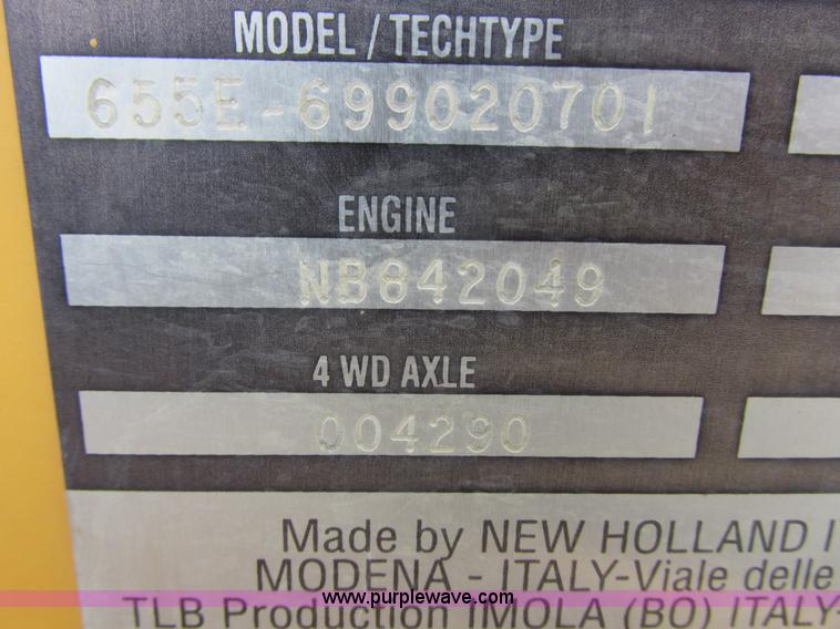 image for item I6033 1999 New Holland 655E backhoe