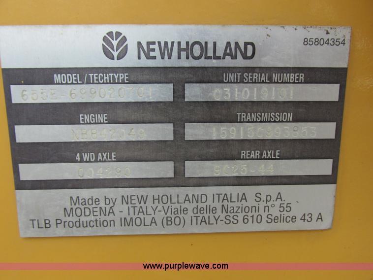 image for item I6033 1999 New Holland 655E backhoe
