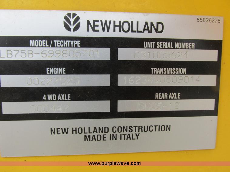 image for item I6036 2005 New Holland LB75B backhoe