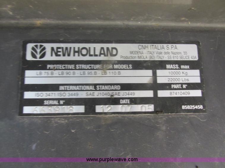 image for item I6036 2005 New Holland LB75B backhoe
