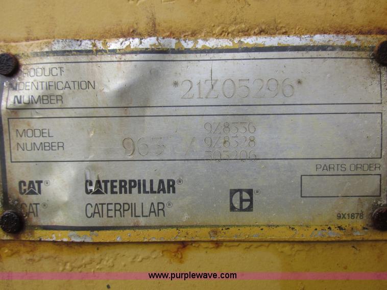 image for item I8920 1994 Caterpillar 963 track loader