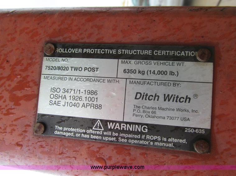 image for item J3407 Ditch Witch 7020 vibratory plow