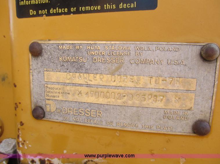 image for item Z9131 1996 Dresser TD7H dozer