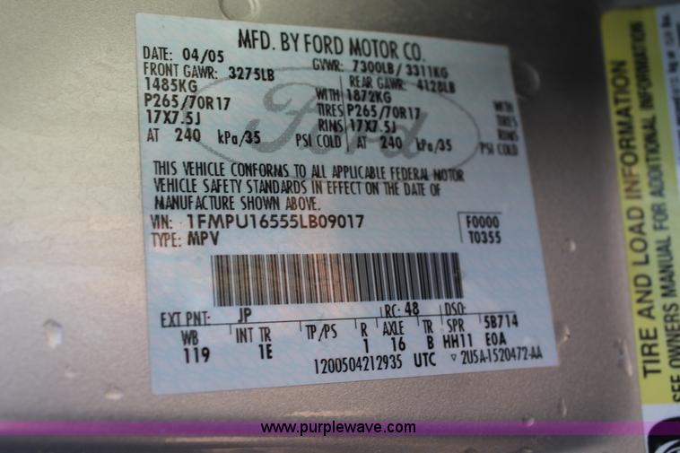 image for item AJ9266 2005 Ford Expedition XLT SUV