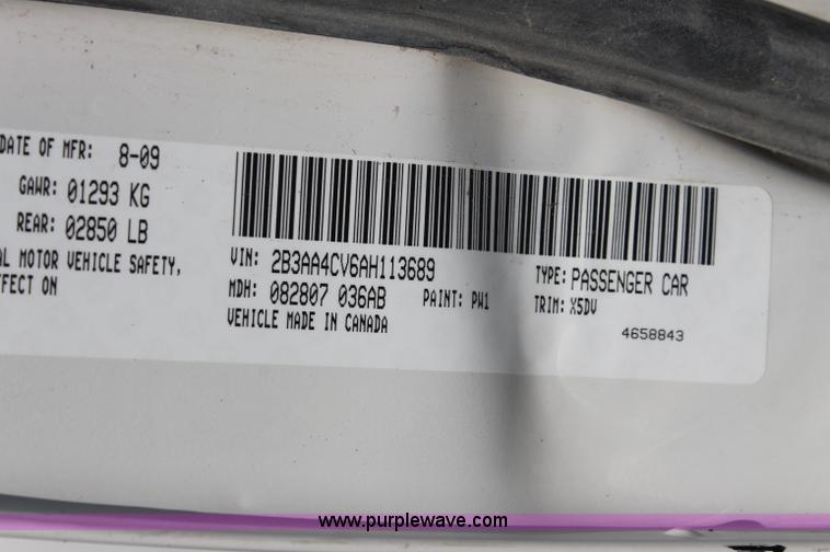 image for item AJ9329 2010 Dodge Charger