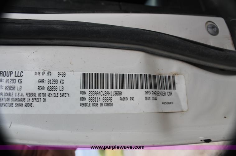 image for item AJ9333 2010 Dodge Charger