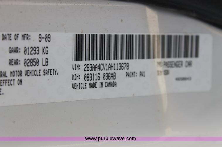 image for item AJ9337 2010 Dodge Charger