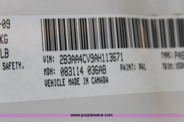 image for item AJ9338 2010 Dodge Charger