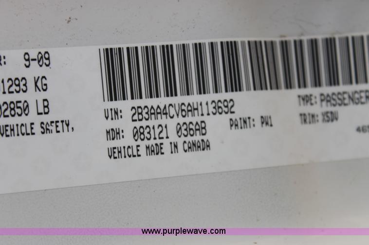 image for item AJ9339 2010 Dodge Charger