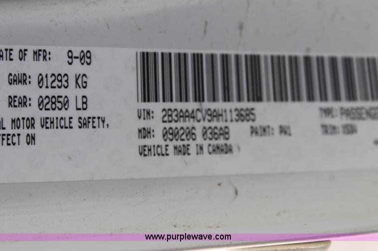 image for item AJ9340 2010 Dodge Charger