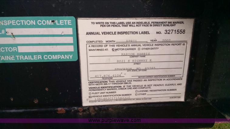 image for item AY9497 2007 Fontaine flatbed trailer