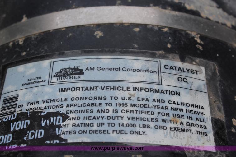 image for item I5786 1995 Am General Hummer Recruit