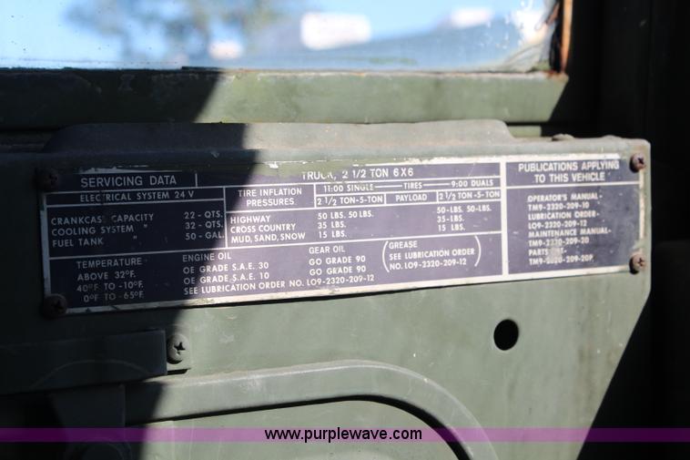 image for item I5875 1970 Am General 2.5 ton army truck