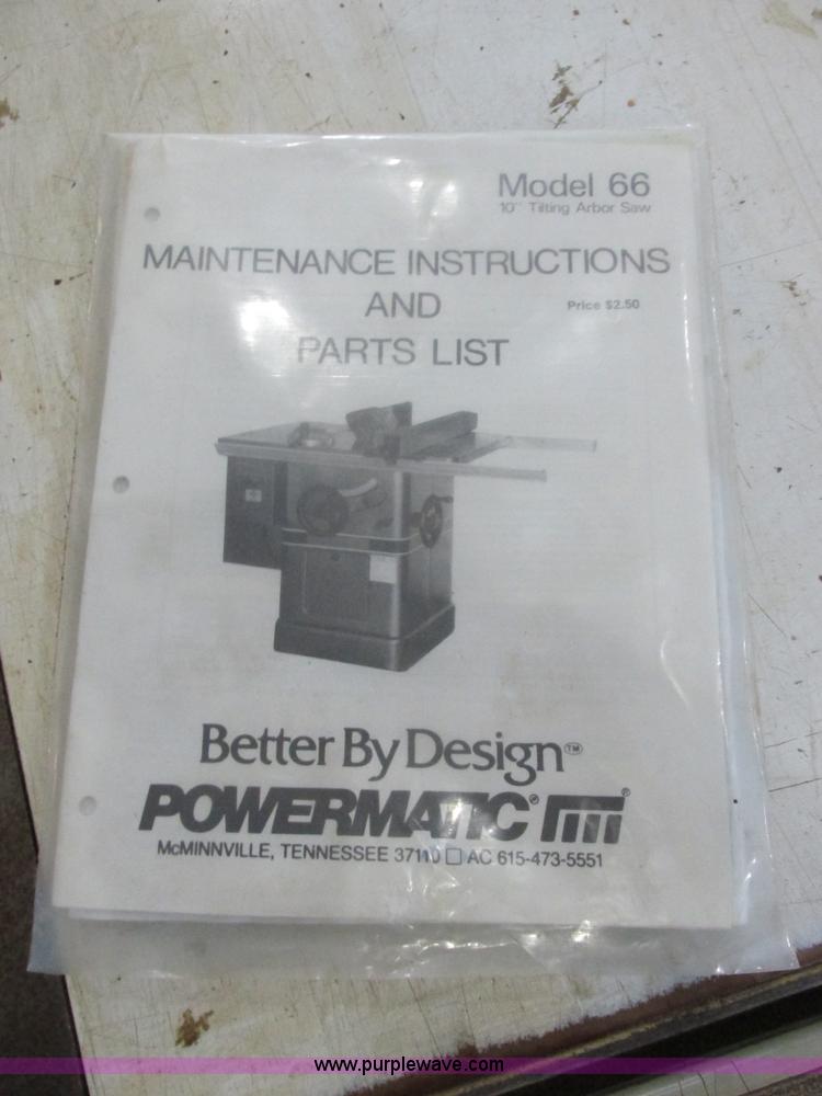 image for item I6025 Powermatic 66 table saw
