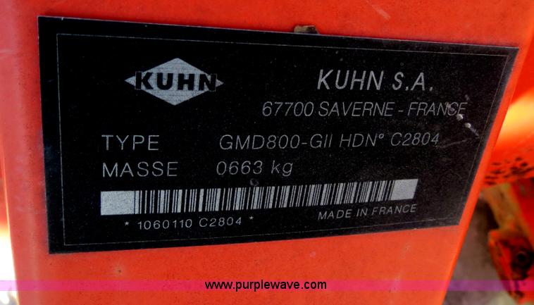 image for item B4827 Kuhn GMD800-GIIHD disc mower
