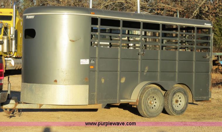 image for item B4831 2004 Pioneer tandem axle stock trailer