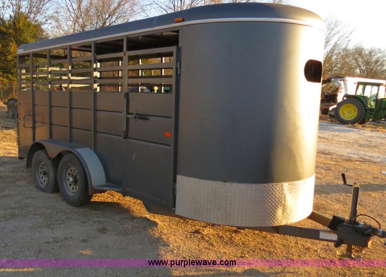 image for item B4831 2004 Pioneer tandem axle stock trailer