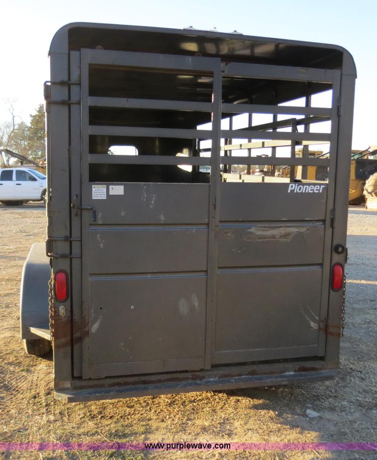 image for item B4831 2004 Pioneer tandem axle stock trailer
