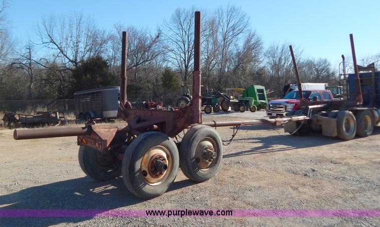 image for item B4849 Shop built pole log trailer