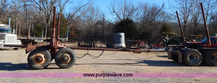 image for item B4849 Shop built pole log trailer