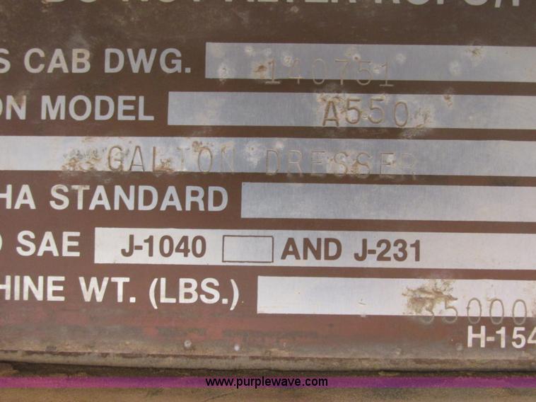 image for item J2396 Galion A550 motor grader