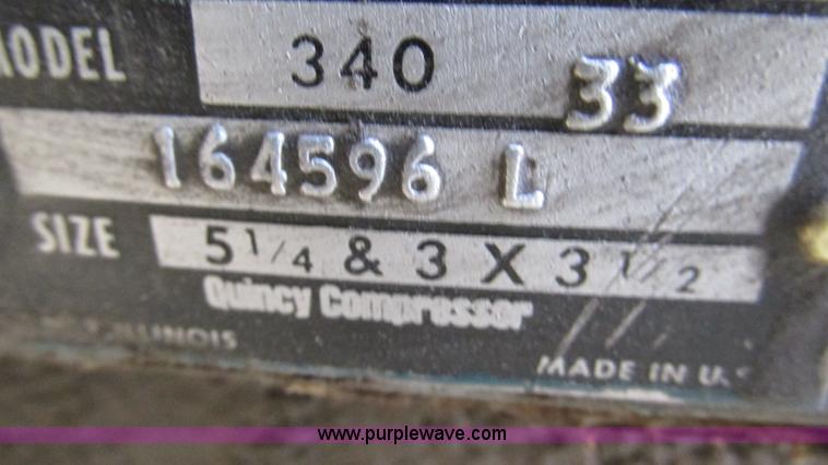 image for item AC9800 John Deere Dickson 340-33 air compressor