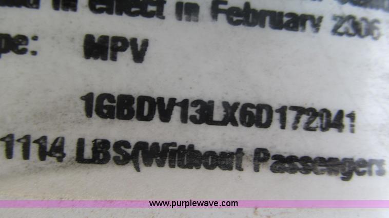 image for item AC9805 2006 Chevrolet Uplander cargo van