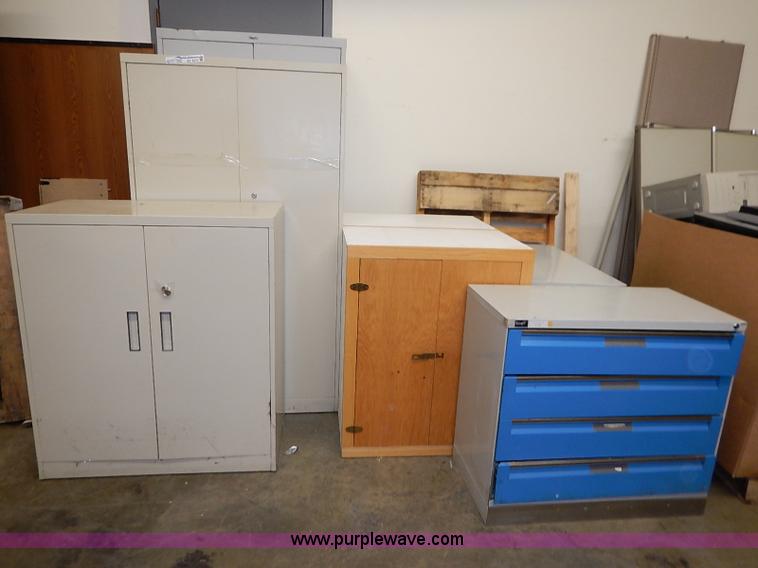 image for item AY9111 (7) assorted storage cabinets