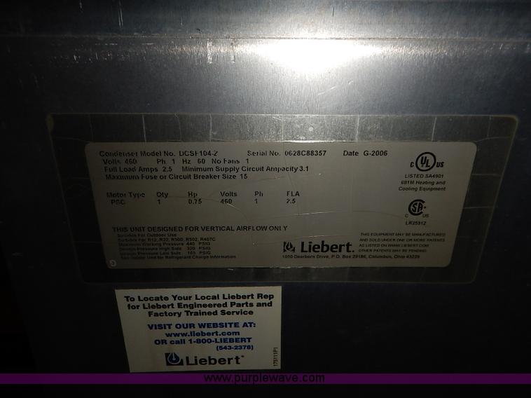 image for item AY9154 2006 Liebert AC and condenser units