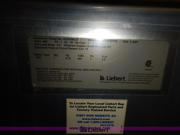 image for item AY9155 2007 Liebert AC and condenser units