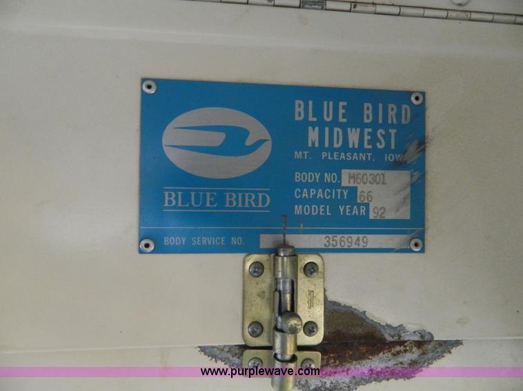image for item H2422 1992 Blue Bird TC2000 bus