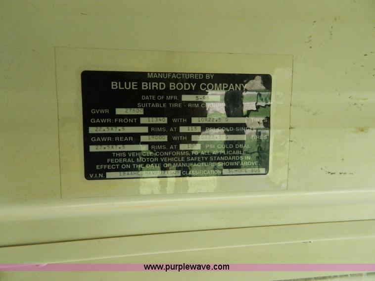 image for item H2423 1997 Blue Bird TC2000 bus