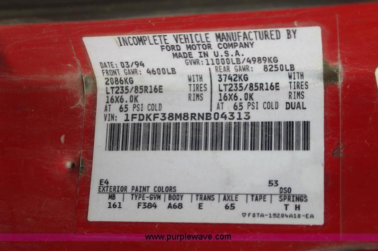 image for item H8826 1994 Ford F350 utility truck