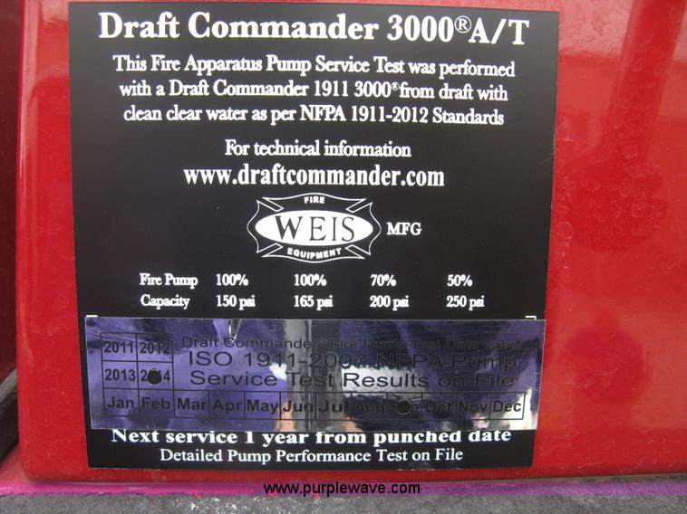 image for item H9499 1996 Ford F700 pump fire truck