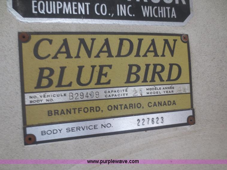 image for item I2214 1984 Chevrolet G30 school bus