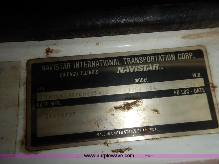 image for item I5405 1989 International S1900 dump truck