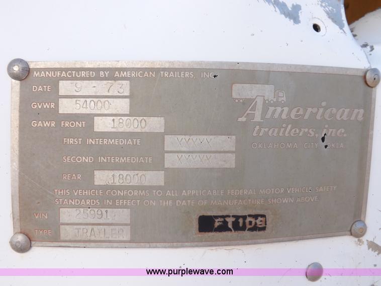 image for item H9088 1974 American grain hopper trailer