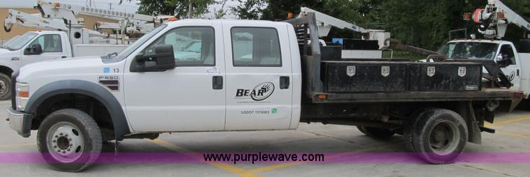 image for item G6526 2008 Ford F550 Super Duty XL Crew Cab flatbed truck