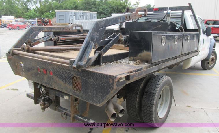 image for item G6526 2008 Ford F550 Super Duty XL Crew Cab flatbed truck