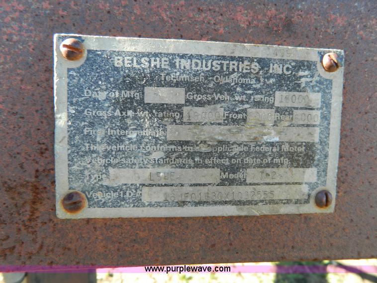 image for item H2368 1999 Belshe T-2 triple axle trailer