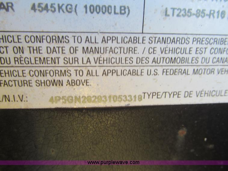 image for item H5600 2003 PJ gooseneck trailer