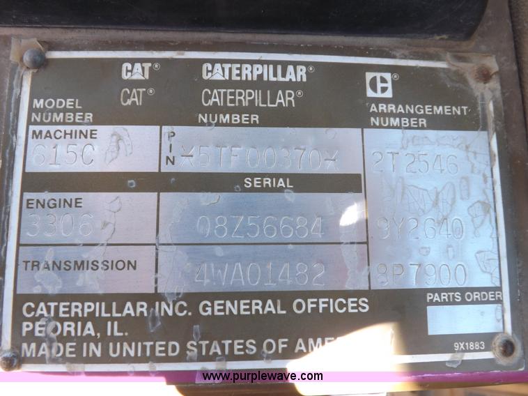 image for item H9066 1990 Caterpillar 615C elevating scraper