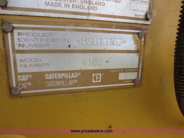 image for item I2210 1995 Caterpillar 416B backhoe