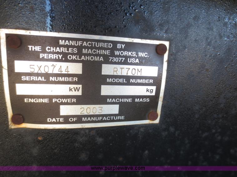 image for item I2212 2003 Ditch Witch RT70M trencher